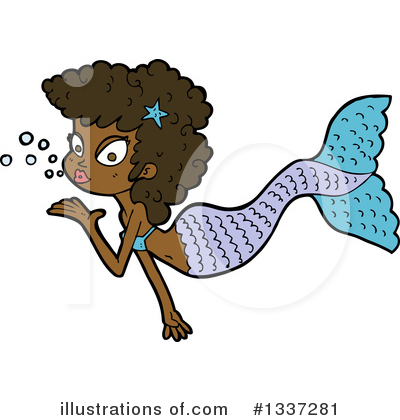 Royalty-Free (RF) Mermaid Clipart Illustration by lineartestpilot - Stock Sample #1337281