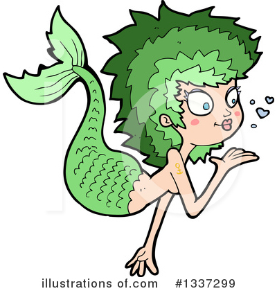 Royalty-Free (RF) Mermaid Clipart Illustration by lineartestpilot - Stock Sample #1337299