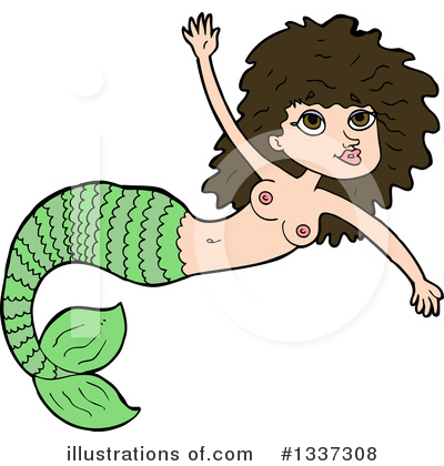 Royalty-Free (RF) Mermaid Clipart Illustration by lineartestpilot - Stock Sample #1337308