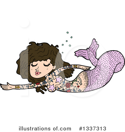 Royalty-Free (RF) Mermaid Clipart Illustration by lineartestpilot - Stock Sample #1337313