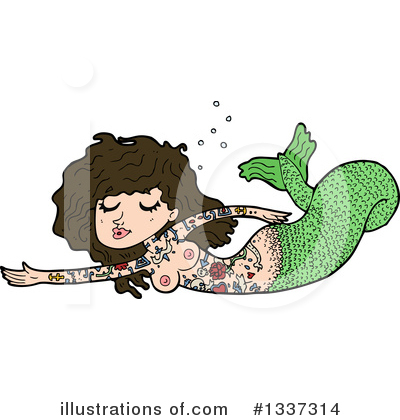 Royalty-Free (RF) Mermaid Clipart Illustration by lineartestpilot - Stock Sample #1337314