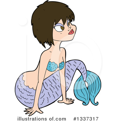 Royalty-Free (RF) Mermaid Clipart Illustration by lineartestpilot - Stock Sample #1337317