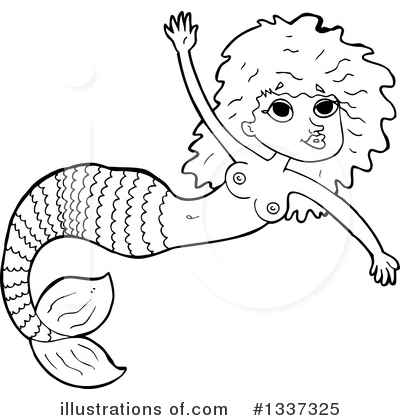 Royalty-Free (RF) Mermaid Clipart Illustration by lineartestpilot - Stock Sample #1337325