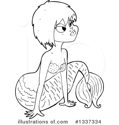 Royalty-Free (RF) Mermaid Clipart Illustration by lineartestpilot - Stock Sample #1337334