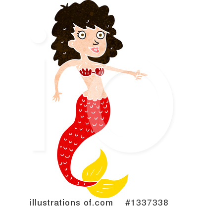 Royalty-Free (RF) Mermaid Clipart Illustration by lineartestpilot - Stock Sample #1337338