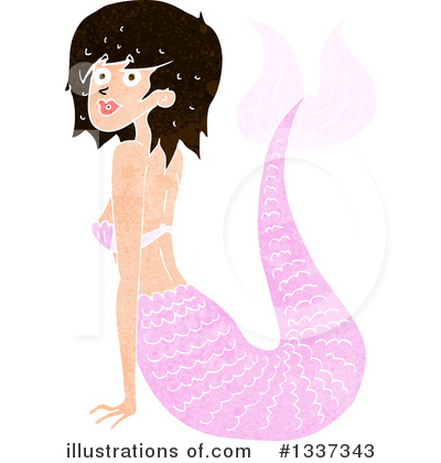 Royalty-Free (RF) Mermaid Clipart Illustration by lineartestpilot - Stock Sample #1337343