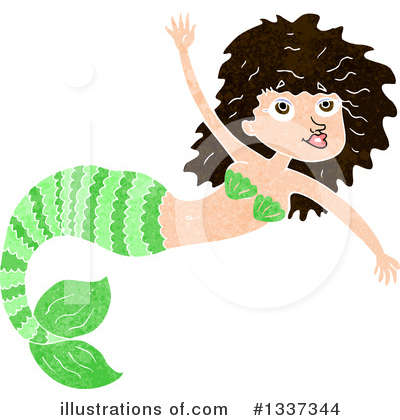 Royalty-Free (RF) Mermaid Clipart Illustration by lineartestpilot - Stock Sample #1337344