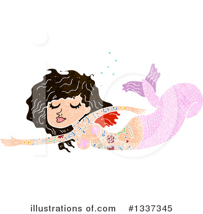 Royalty-Free (RF) Mermaid Clipart Illustration by lineartestpilot - Stock Sample #1337345