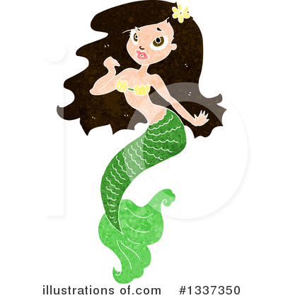 Royalty-Free (RF) Mermaid Clipart Illustration by lineartestpilot - Stock Sample #1337350
