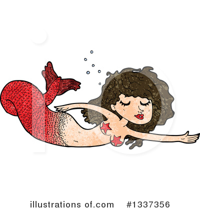 Royalty-Free (RF) Mermaid Clipart Illustration by lineartestpilot - Stock Sample #1337356