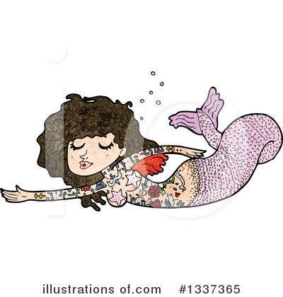 Royalty-Free (RF) Mermaid Clipart Illustration by lineartestpilot - Stock Sample #1337365