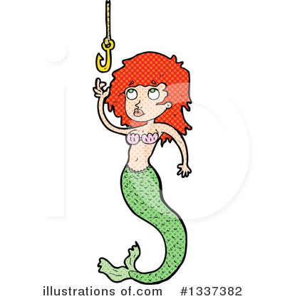 Royalty-Free (RF) Mermaid Clipart Illustration by lineartestpilot - Stock Sample #1337382