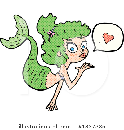 Royalty-Free (RF) Mermaid Clipart Illustration by lineartestpilot - Stock Sample #1337385
