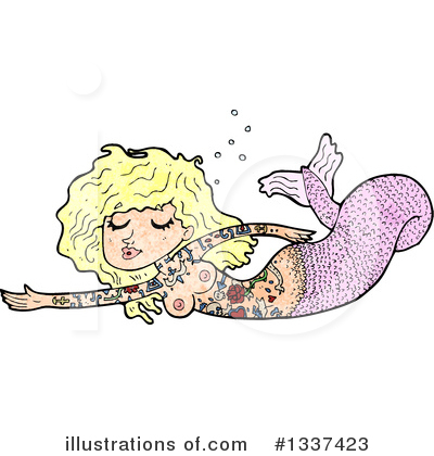 Royalty-Free (RF) Mermaid Clipart Illustration by lineartestpilot - Stock Sample #1337423