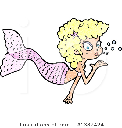 Royalty-Free (RF) Mermaid Clipart Illustration by lineartestpilot - Stock Sample #1337424