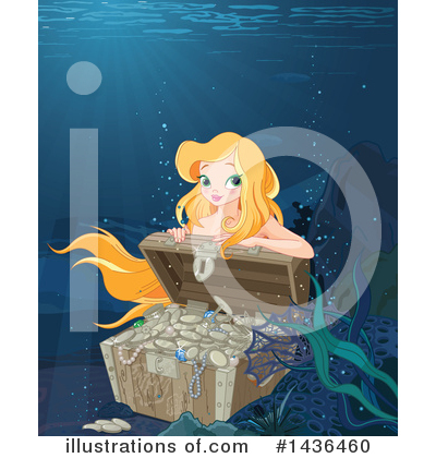 Royalty-Free (RF) Mermaid Clipart Illustration by Pushkin - Stock Sample #1436460