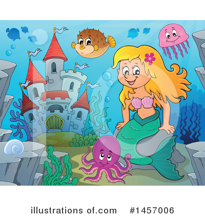 Royalty-Free (RF) Mermaid Clipart Illustration by visekart - Stock Sample #1457006