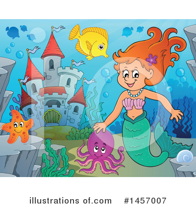 Royalty-Free (RF) Mermaid Clipart Illustration by visekart - Stock Sample #1457007
