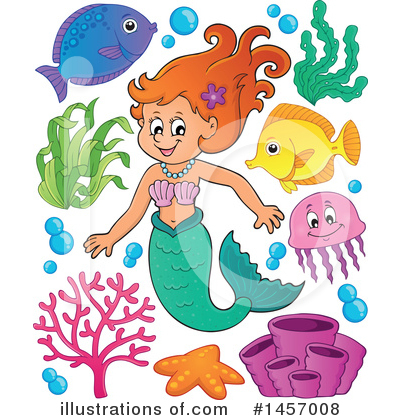 Royalty-Free (RF) Mermaid Clipart Illustration by visekart - Stock Sample #1457008