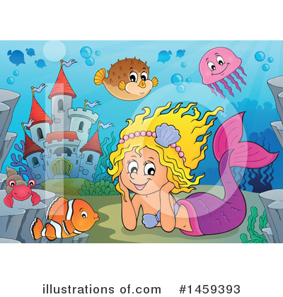Royalty-Free (RF) Mermaid Clipart Illustration by visekart - Stock Sample #1459393