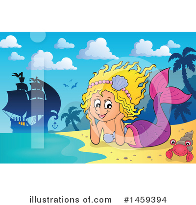 Royalty-Free (RF) Mermaid Clipart Illustration by visekart - Stock Sample #1459394