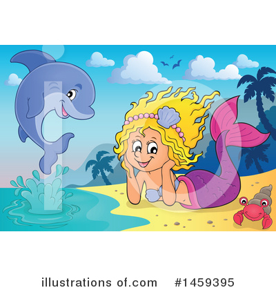 Royalty-Free (RF) Mermaid Clipart Illustration by visekart - Stock Sample #1459395