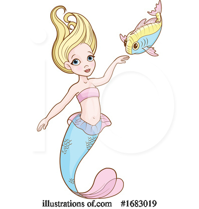 Royalty-Free (RF) Mermaid Clipart Illustration by Pushkin - Stock Sample #1683019