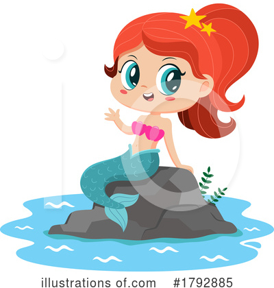 Royalty-Free (RF) Mermaid Clipart Illustration by Hit Toon - Stock Sample #1792885