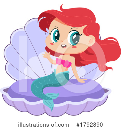 Royalty-Free (RF) Mermaid Clipart Illustration by Hit Toon - Stock Sample #1792890