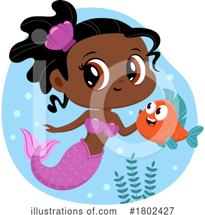 Royalty-Free (RF) Mermaid Clipart Illustration by Hit Toon - Stock Sample #1802427