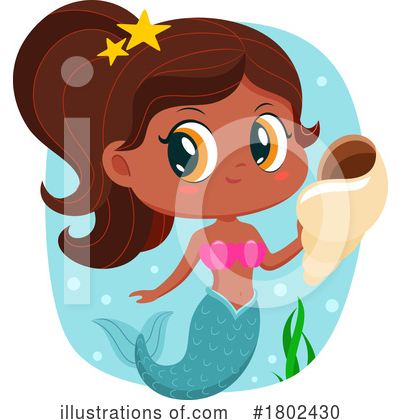 Royalty-Free (RF) Mermaid Clipart Illustration by Hit Toon - Stock Sample #1802430