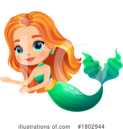 Royalty-Free (RF) Mermaid Clipart Illustration by Vector Tradition SM - Stock Sample #1802944