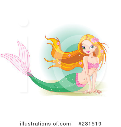 Royalty-Free (RF) Mermaid Clipart Illustration by Pushkin - Stock Sample #231519