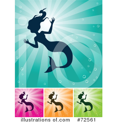 Royalty-Free (RF) Mermaid Clipart Illustration by cidepix - Stock Sample #72561