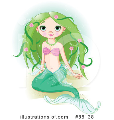 Royalty-Free (RF) Mermaid Clipart Illustration by Pushkin - Stock Sample #88138