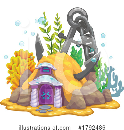 Royalty-Free (RF) Mermaid House Clipart Illustration by Vector Tradition SM - Stock Sample #1792486