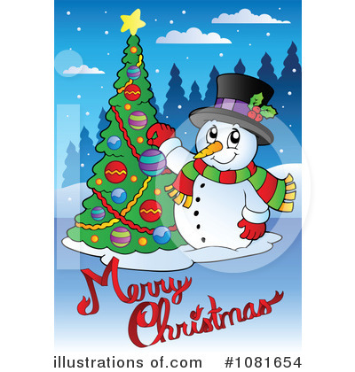 Royalty-Free (RF) Merry Christmas Clipart Illustration by visekart - Stock Sample #1081654