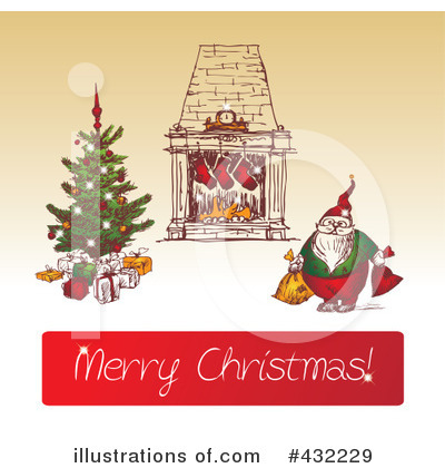 Royalty-Free (RF) Merry Christmas Clipart Illustration by Eugene - Stock Sample #432229