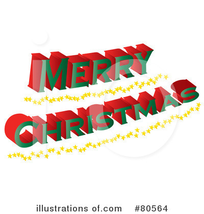 Royalty-Free (RF) Merry Christmas Clipart Illustration by Pams Clipart - Stock Sample #80564