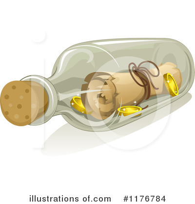 Message In A Bottle Clipart #1176784 by BNP Design Studio