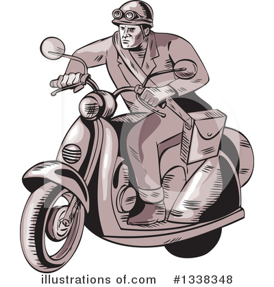 Royalty-Free (RF) Messenger Clipart Illustration by patrimonio - Stock Sample #1338348