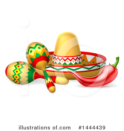 Sombrero Clipart #1444439 by AtStockIllustration