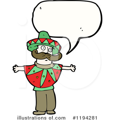 Royalty-Free (RF) Mexican Man Clipart Illustration by lineartestpilot - Stock Sample #1194281