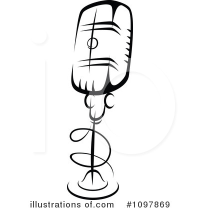 Royalty-Free (RF) Microphone Clipart Illustration by Vector Tradition SM - Stock Sample #1097869