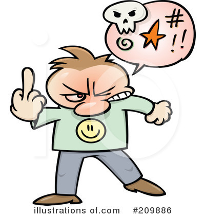 Royalty-Free (RF) Middle Finger Clipart Illustration by gnurf - Stock Sample #209886