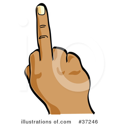 Royalty-Free (RF) Middle Finger Clipart Illustration by Andy Nortnik - Stock Sample #37246