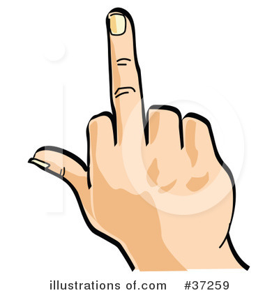 Royalty-Free (RF) Middle Finger Clipart Illustration by Andy Nortnik - Stock Sample #37259