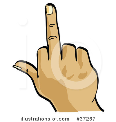Royalty-Free (RF) Middle Finger Clipart Illustration by Andy Nortnik - Stock Sample #37267