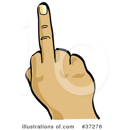 Royalty-Free (RF) Middle Finger Clipart Illustration by Andy Nortnik - Stock Sample #37276