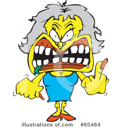 Royalty-Free (RF) Middle Finger Clipart Illustration by Dennis Holmes Designs - Stock Sample #65464